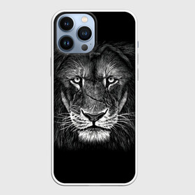 Чехол для iPhone 13 Pro Max с принтом Lion Art в Рязани,  |  | Тематика изображения на принте: акварель | арт | белый | взгляд | грива | дикий | живопись | зверь | искусство | король | кот | лев | львица | мазки | мощь | прайд | саванна | сила | царь | черный | шрам