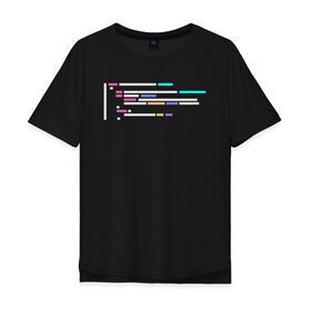 Мужская футболка хлопок Oversize с принтом Подсветка синтаксиса кода в Рязани, 100% хлопок | свободный крой, круглый ворот, “спинка” длиннее передней части | 1с | c | highlighter | java | javascript | php | programmer | sql | syntax | код | компьютер | программа | с++ | сисадмин