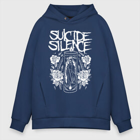 Мужское худи Oversize хлопок с принтом Suicide Silence в Рязани, френч-терри — 70% хлопок, 30% полиэстер. Мягкий теплый начес внутри —100% хлопок | боковые карманы, эластичные манжеты и нижняя кромка, капюшон на магнитной кнопке | Тематика изображения на принте: metal | suicide silence | грув метал | группы | дэткор | метал | музыка | ню метал | рок