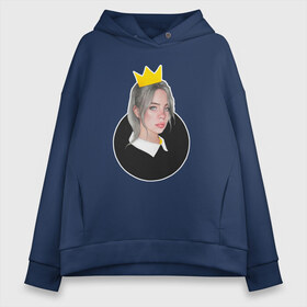 Женское худи Oversize хлопок с принтом Billie Eilish в Рязани, френч-терри — 70% хлопок, 30% полиэстер. Мягкий теплый начес внутри —100% хлопок | боковые карманы, эластичные манжеты и нижняя кромка, капюшон на магнитной кнопке | ailish | billi | billie eilish | bury a friend | copycat | crown | dont smile at me | lovely | music | my boy | party favor | pop | били | билли айлиш | музыка | певица | поп | эйлиш