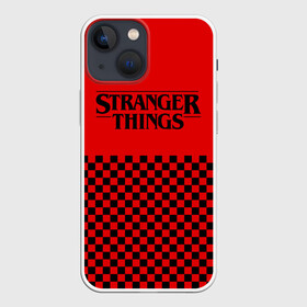 Чехол для iPhone 13 mini с принтом STRANGER THINGS в Рязани,  |  | 11 | checkerboard | eggo | eleven | netflix | stranger | things | бобби | браун | дела | крайне | милли | обратная | одинадцать | одиннадцать | очень | события | сторона | странные | стренджер | темная