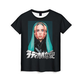 Женская футболка 3D с принтом Billie Eilish by Takashi Murakami в Рязани, 100% полиэфир ( синтетическое хлопкоподобное полотно) | прямой крой, круглый вырез горловины, длина до линии бедер | bilie | billie | eilish | lovely | murakami | music | oceaneyes | pop | айлиш | алиш | били | билли | девушка | иероглифы | инди | музыка | мураками | океан | поп | эйлиш | элиш | япония