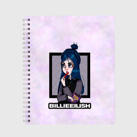 Тетрадь с принтом Billie Eilish в Рязани, 100% бумага | 48 листов, плотность листов — 60 г/м2, плотность картонной обложки — 250 г/м2. Листы скреплены сбоку удобной пружинной спиралью. Уголки страниц и обложки скругленные. Цвет линий — светло-серый
 | at | billie | don’t | eilish | electronic | eyes | me | music | ocean | pirate | smile | synthpop | usa | айлиш | билли | музыка | пайрэт | синти поп | сша | электронная | электропоп