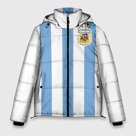 Мужская зимняя куртка 3D с принтом Сборная Аргентины в Рязани, верх — 100% полиэстер; подкладка — 100% полиэстер; утеплитель — 100% полиэстер | длина ниже бедра, свободный силуэт Оверсайз. Есть воротник-стойка, отстегивающийся капюшон и ветрозащитная планка. 

Боковые карманы с листочкой на кнопках и внутренний карман на молнии. | argentina | аргентина | аргентинская сборная | сборная | сборная аргентины | сборная аргентины по футболу | сборные | форма | футбол | футбольные сборные | чемпионат | чемпионат мира