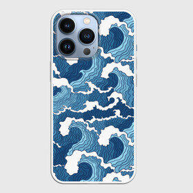 Чехол для iPhone 13 Pro с принтом Морские волны в Рязани,  |  | background | blue | drawing | element | fashion | foam | graphics | illustration | ocean | picture | sea | storm | style | water | waves | wind | ветер | вода | волны | графика | иллюстрация | картинка | мода | море | морские | океан | пена | ри