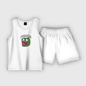 Детская пижама с шортами хлопок с принтом Pepe в Рязани,  |  | bad | dab | frog | good | kek | make pepe great again | pepe | sad | sad frog | vote for pepe | кек | лягушка | мем | мемы | пепе | со смыслом | фрог