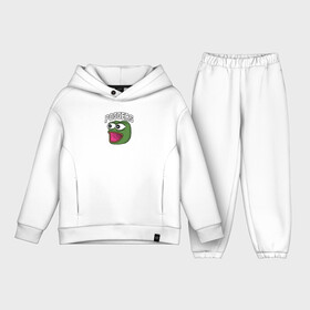 Детский костюм хлопок Oversize с принтом Pepe в Рязани,  |  | bad | dab | frog | good | kek | make pepe great again | pepe | sad | sad frog | vote for pepe | кек | лягушка | мем | мемы | пепе | со смыслом | фрог