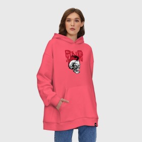 Худи SuperOversize хлопок с принтом Punks not dead в Рязани, 70% хлопок, 30% полиэстер, мягкий начес внутри | карман-кенгуру, эластичная резинка на манжетах и по нижней кромке, двухслойный капюшон
 | 