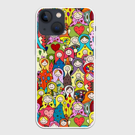 Чехол для iPhone 13 mini с принтом Весёлые матрешки в Рязани,  |  | cute | flowers | funny | girls | great | heart | look | matryoshka | national | power | russia | russians | smile | symbol | ussr | wooden | великая | взгляд | девушки | держа | игрушки | любовь | милый | национальный | платок | родина | россия | русские 