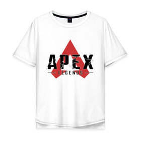 Мужская футболка хлопок Oversize с принтом Apex Legends Logo в Рязани, 100% хлопок | свободный крой, круглый ворот, “спинка” длиннее передней части | apex | apex legends | bangalor | bloodhound | caustic | gibraltar | legends | lifeline | logo | mirage | pathfinder | titanfall | wraith | апекс