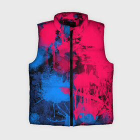 Женский жилет утепленный 3D с принтом Буря красок в Рязани,  |  | арт | буря красок | искусство | краски | розовый | синий | современное искусство | стрит арт
