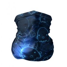Бандана-труба 3D с принтом Ghosty в Рязани, 100% полиэстер, ткань с особыми свойствами — Activecool | плотность 150‒180 г/м2; хорошо тянется, но сохраняет форму | абстракция | аниме | белый | кавай | каспер | милота | приведение | приведенька | призрак | свет | синий