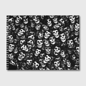 Альбом для рисования с принтом Призраки Мисфитс в Рязани, 100% бумага
 | матовая бумага, плотность 200 мг. | misfits | punk | punk rock | rock | лицо | мисфитс | панк | панк рок | паттрен | призрак | рок | скелет | череп | черно белый