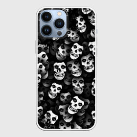 Чехол для iPhone 13 Pro Max с принтом Призраки Мисфитс в Рязани,  |  | misfits | punk | punk rock | rock | лицо | мисфитс | панк | панк рок | паттрен | призрак | рок | скелет | череп | черно белый