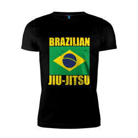 Мужская футболка премиум с принтом Brazilian Jiu Jitsu в Рязани, 92% хлопок, 8% лайкра | приталенный силуэт, круглый вырез ворота, длина до линии бедра, короткий рукав | Тематика изображения на принте: box | boxing | bruce lee | champion | dragon | fight | fighter | judo | muay thai | team | tiger | ufc | али | боевые | боец | бой | бокс | боксер | борьба | брюс ли | воин | дзюдо | дракон | единоборства | искусство | карате | контакт | кулак | лев