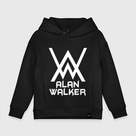 Детское худи Oversize хлопок с принтом Alan Walker в Рязани, френч-терри — 70% хлопок, 30% полиэстер. Мягкий теплый начес внутри —100% хлопок | боковые карманы, эластичные манжеты и нижняя кромка, капюшон на магнитной кнопке | Тематика изображения на принте: alan walker | алан валкер | алан волкер | алан уокер | диджей | музыка | музыкант | песни