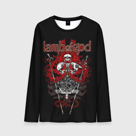 Мужской лонгслив 3D с принтом Lamb of God в Рязани, 100% полиэстер | длинные рукава, круглый вырез горловины, полуприлегающий силуэт | Тематика изображения на принте: 