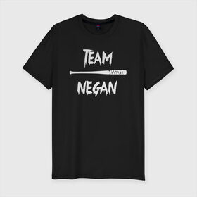 Мужская футболка премиум с принтом Team Negan в Рязани, 92% хлопок, 8% лайкра | приталенный силуэт, круглый вырез ворота, длина до линии бедра, короткий рукав | Тематика изображения на принте: dead | negan | rick | the | walking dead | граймс | мертвецы | ниган | рик | сериал | сериалы | ходячие