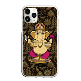 Чехол для iPhone 11 Pro Max матовый с принтом Ganesha в Рязани, Силикон |  | animal | ax | crown | decoration | elephant | ethnic | flower | food | god | gold | hands | hold | india | lily | mouse | благополучие | бог | божество | ганеша | держит | еда | животное | золото | индия | индуизм | корона | лилия | м | много | мудрость |