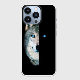 Чехол для iPhone 13 Pro с принтом Волк в Рязани,  |  | animal | art | blue | day | head | muzzle | night | predator | view | wild | wolf | взгляд | волк | голова | день | дикий | животное | искусство | ночь | синий | хищник