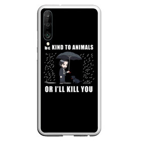 Чехол для Honor P30 с принтом Be Kind to Animals в Рязани, Силикон | Область печати: задняя сторона чехла, без боковых панелей | be kind to animals | cinema | dog | dogs | john wick | keanu reeves | джон уик | животные | пес | собака