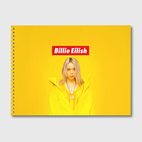 Альбом для рисования с принтом Billie Eilish в Рязани, 100% бумага
 | матовая бумага, плотность 200 мг. | bad guy | bellyache | billie eilish | bury a friend | ocean eyes | when we all fall asleep where do we go | билли айлиш | музыка | певица