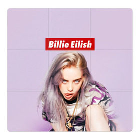 Магнитный плакат 3Х3 с принтом Billie Eilish в Рязани, Полимерный материал с магнитным слоем | 9 деталей размером 9*9 см | bad guy | bellyache | billie eilish | bury a friend | ocean eyes | when we all fall asleep where do we go | билли айлиш | музыка | певица