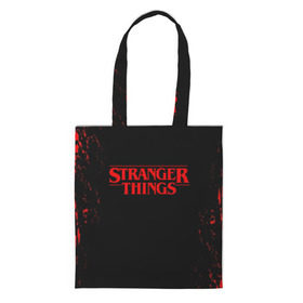 Шоппер 3D с принтом STRANGER THINGS в Рязани, 100% полиэстер | Плотность: 200 г/м2; Размер: 34×35 см; Высота лямок: 30 см | 011 | eleven | friends don t lie | netflix | stranger things | демогоргон | нетфликс | одиннадцатая | очень странные дела | сезон 3 | сериалы