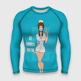 Мужской рашгард 3D с принтом Sexy nurse в Рязани,  |  | beautiful | brunette | eyes | figure | girl | green | holding | holiday | legs | long | medical | medicine | nurse | perfect | short | straight | worker | брюнетка | глаза | девушка | держит | длинные | зелёные | идеальная | короткий | красивая | медицина