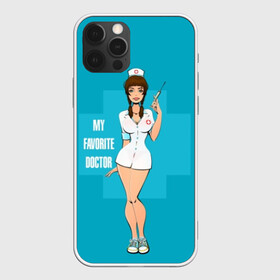 Чехол для iPhone 12 Pro с принтом Sexy nurse в Рязани, силикон | область печати: задняя сторона чехла, без боковых панелей | beautiful | brunette | eyes | figure | girl | green | holding | holiday | legs | long | medical | medicine | nurse | perfect | short | straight | worker | брюнетка | глаза | девушка | держит | длинные | зелёные | идеальная | короткий | красивая | медицина