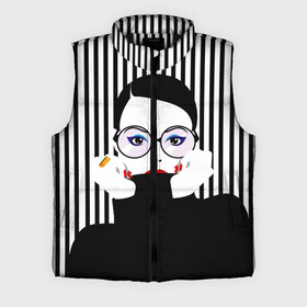 Мужской жилет утепленный 3D с принтом Fashion girl в Рязани,  |  | art | beautiful | black | black and white | bright | d | fashion | girl | gold | graphic | pop art | ring | round | woman | young | брюнетка | девушка | женщина | золото | искусство | кольцо | красивая | макияж | маникюр | мода | молодая | очки 