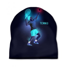 Шапка 3D с принтом TENNIS NEON в Рязани, 100% полиэстер | универсальный размер, печать по всей поверхности изделия | Тематика изображения на принте: neon | sport | tennis | неон | неоновый | спорт | спортсмен | теннис