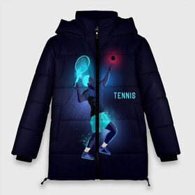 Женская зимняя куртка 3D с принтом TENNIS NEON в Рязани, верх — 100% полиэстер; подкладка — 100% полиэстер; утеплитель — 100% полиэстер | длина ниже бедра, силуэт Оверсайз. Есть воротник-стойка, отстегивающийся капюшон и ветрозащитная планка. 

Боковые карманы с листочкой на кнопках и внутренний карман на молнии | neon | sport | tennis | неон | неоновый | спорт | спортсмен | теннис