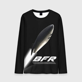 Мужской лонгслив 3D с принтом BFR (Big Falcon Rocket) в Рязани, 100% полиэстер | длинные рукава, круглый вырез горловины, полуприлегающий силуэт | Тематика изображения на принте: bfr | big falcon rocket | elon musk | falcon 9 | falcon heavy | spacex | илон маск | космический корабль | космос | ракета