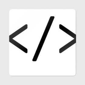 Магнит виниловый Квадрат с принтом Hard coder в Рязани, полимерный материал с магнитным слоем | размер 9*9 см, закругленные углы | c | c++ | code | coder tag | computer | hacker | java | programm | программа | программист