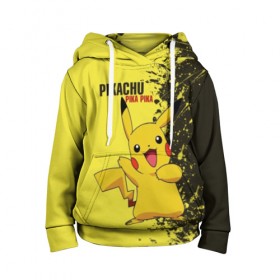 Детская толстовка 3D с принтом Pikachu Pika Pika в Рязани, 100% полиэстер | двухслойный капюшон со шнурком для регулировки, мягкие манжеты на рукавах и по низу толстовки, спереди карман-кенгуру с мягким внутренним слоем | pika | pikachu | аниме | детская | детям | игры | молния | мышка | мышь | пика | пикачу | покемон | покемоны