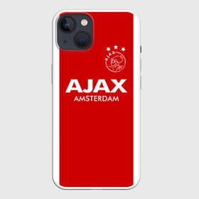 Чехол для iPhone 13 с принтом Аякс в Рязани,  |  | afc ajax | ajax | amsterdamsche football club ajax | амстердамский аякс | аякс | аякс амстердам | фк аякс | форма | футбол | футбольный клуб
