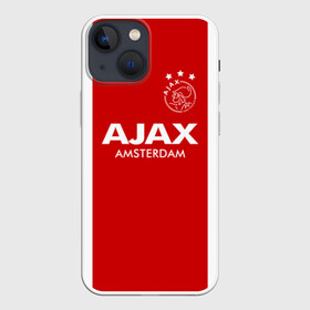 Чехол для iPhone 13 mini с принтом Аякс в Рязани,  |  | afc ajax | ajax | amsterdamsche football club ajax | амстердамский аякс | аякс | аякс амстердам | фк аякс | форма | футбол | футбольный клуб