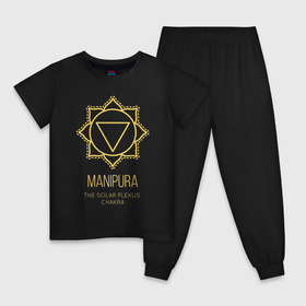 Детская пижама хлопок с принтом Манипура в Рязани, 100% хлопок |  брюки и футболка прямого кроя, без карманов, на брюках мягкая резинка на поясе и по низу штанин
 | Тематика изображения на принте: chakra | manipura | yoga | йога | манипура | чакра