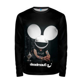 Мужской лонгслив 3D с принтом Deadmau5 в Рязани, 100% полиэстер | длинные рукава, круглый вырез горловины, полуприлегающий силуэт | dead | deadmau5 | dj | electro | house | joel | mouse | progressive | thomas | zimmerman | дедмаус | джоэль | диджей | мёртвая | мышь | прогрессив | томас | хаус | циммерман | электро