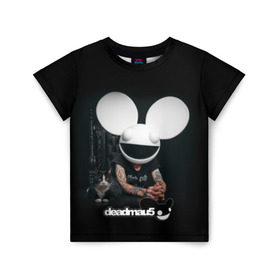 Детская футболка 3D с принтом Deadmau5 в Рязани, 100% гипоаллергенный полиэфир | прямой крой, круглый вырез горловины, длина до линии бедер, чуть спущенное плечо, ткань немного тянется | dead | deadmau5 | dj | electro | house | joel | mouse | progressive | thomas | zimmerman | дедмаус | джоэль | диджей | мёртвая | мышь | прогрессив | томас | хаус | циммерман | электро