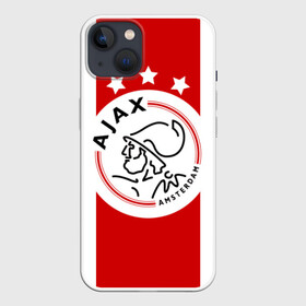 Чехол для iPhone 13 с принтом Аякс в Рязани,  |  | afc ajax | ajax | amsterdamsche football club ajax | амстердамский аякс | аякс | аякс амстердам | фк аякс | форма | футбол | футбольный клуб