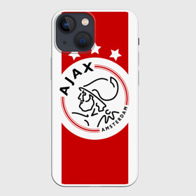 Чехол для iPhone 13 mini с принтом Аякс в Рязани,  |  | afc ajax | ajax | amsterdamsche football club ajax | амстердамский аякс | аякс | аякс амстердам | фк аякс | форма | футбол | футбольный клуб