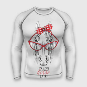 Мужской рашгард 3D с принтом Crazy horse lady в Рязани,  |  | animal | blonde | bow | crazy | cute | head | horse | lady | look | polka | portrait | red | white | бант | белая | белый | блондинка | взгляд | голова | горошек | животное | красный | леди | лошадь | милый | очки | портрет | сумасшедшая