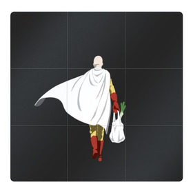 Магнитный плакат 3Х3 с принтом Saitama в Рязани, Полимерный материал с магнитным слоем | 9 деталей размером 9*9 см | hero | man | one | one punch | punch | punch man | saitama | super | superhero | ванпанчмен | герой | сайтама | супер | супергерой