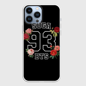 Чехол для iPhone 13 Pro Max с принтом SUGA 93 BTS в Рязани,  |  | Тематика изображения на принте: bangtan | bighit | boy | fake love | j hope | jimin | jin | jungkook | korea | kpop | live | luv | mic drop | rm | suga | v | with | бтс | кей | поп