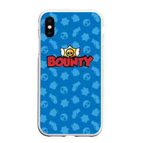 Чехол для iPhone XS Max матовый с принтом Bounty BS в Рязани, Силикон | Область печати: задняя сторона чехла, без боковых панелей | Тематика изображения на принте: brawl stars | jessie | leon | spike | бравл старс | джесси | леон | спайк