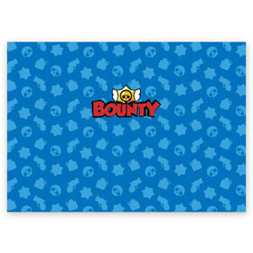 Поздравительная открытка с принтом Bounty BS в Рязани, 100% бумага | плотность бумаги 280 г/м2, матовая, на обратной стороне линовка и место для марки
 | Тематика изображения на принте: brawl stars | jessie | leon | spike | бравл старс | джесси | леон | спайк