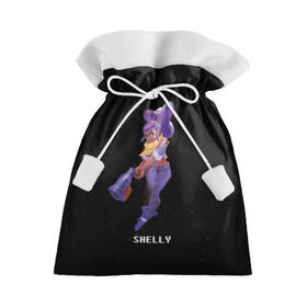 Подарочный 3D мешок с принтом Shelly в Рязани, 100% полиэстер | Размер: 29*39 см | Тематика изображения на принте: brawl stars | jessie | leon | spike | бравл старс | джесси | леон | спайк