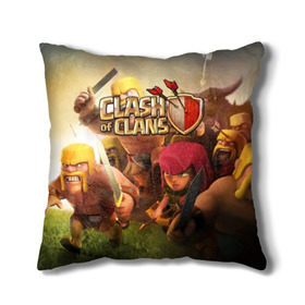 Подушка 3D с принтом Clash of Clans в Рязани, наволочка – 100% полиэстер, наполнитель – холлофайбер (легкий наполнитель, не вызывает аллергию). | состоит из подушки и наволочки. Наволочка на молнии, легко снимается для стирки | base | clan wars | coc | hall | hog rider | royale | town | trap | база | гоблин | золото | клеш оф кленс | кок | крепость | кристаллы | трофей | эликсир